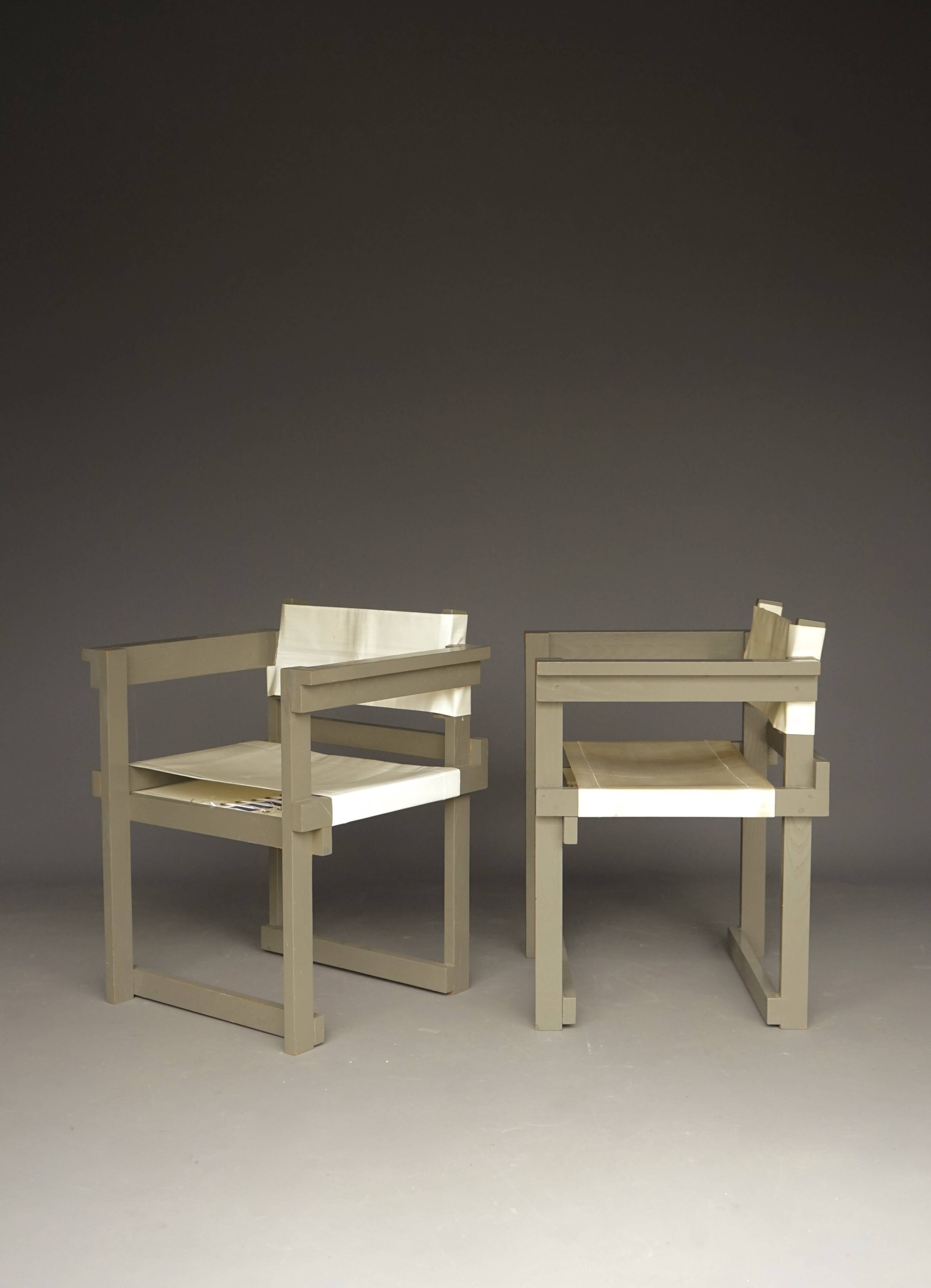 Dutch Modernist Side Chairs, Set of 2