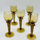 Lot de 5 verres à vin Roemer ambrés