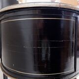 Napoleon III style dressing table in black lacquered wood and 3 mirrors