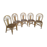 Set of six chairs rattan