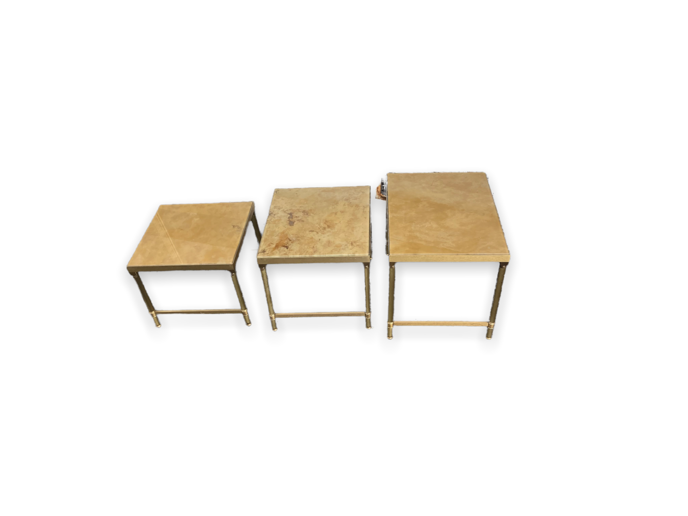 Tables trundle gilded marmorean glass