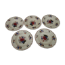 5 assiettes creuses en faïence de Sarreguemines modèle Agreste diam 22,5 cm