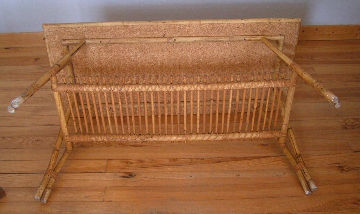 Rectangular rattan coffee table