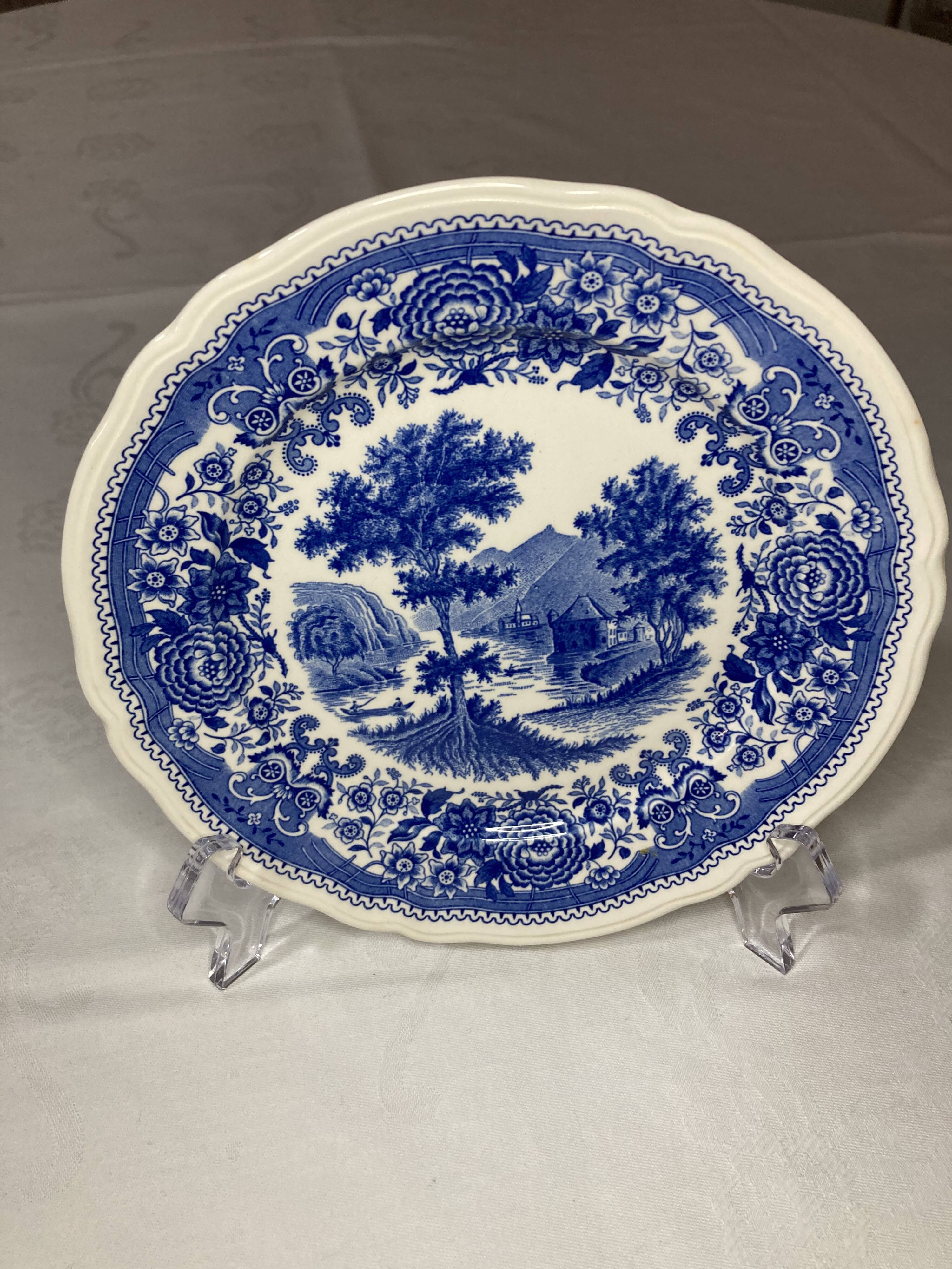 Blue Villeroy and Boch Burgenland dessert plate