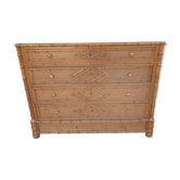 19th century faux bamboo dresser of Maison L Simon rue de Rivoli Paris
