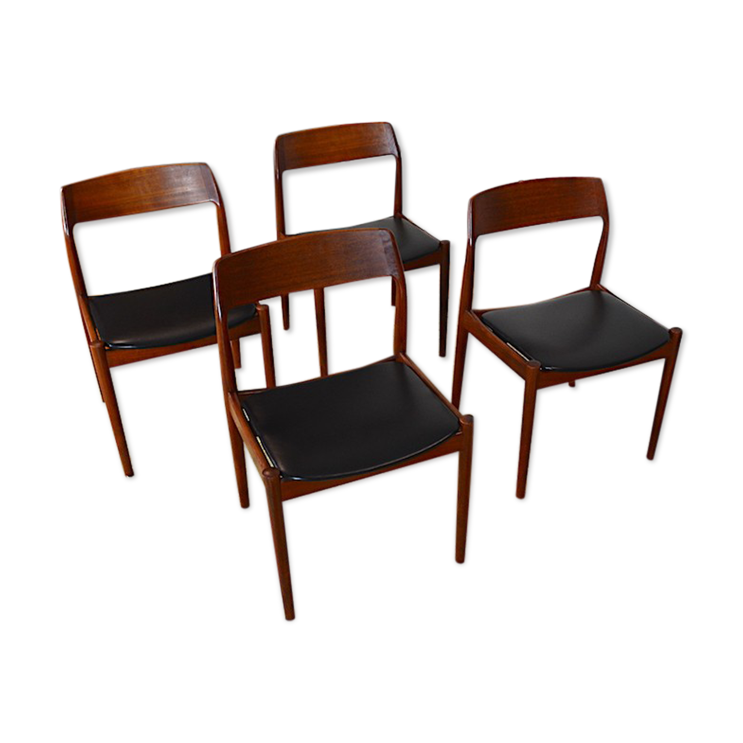 4 Chaises Danoise en Teck Norgaard Johannes 1966