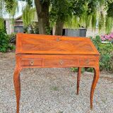 Louis xv period marquetry sloping desk, 18th century stamped criaerd