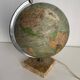 Vintage 1960 terrestrial globe glass Perrina marble world map - 28 cm