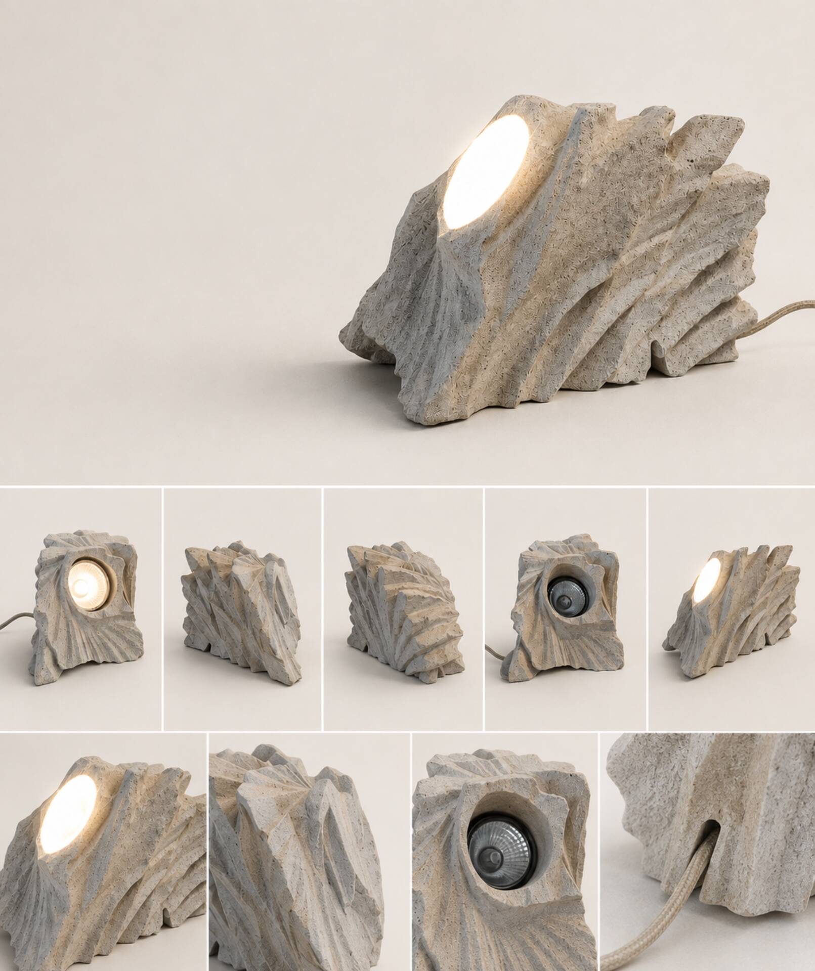 Sculptural lamp — Mineral light piece