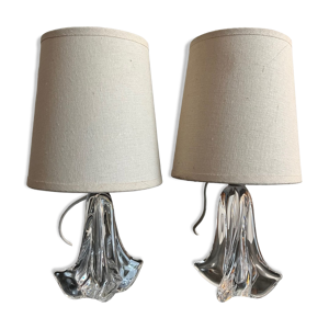 Paire de lampes en cristal