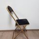 Set of 4 opera theater folding chairs from the 70s two-tone velvet brass