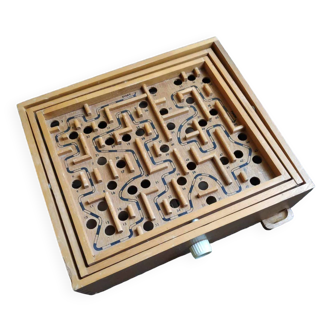 Vintage wooden maze game