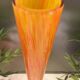 Vase soliflore orange et jaune vintage, signé