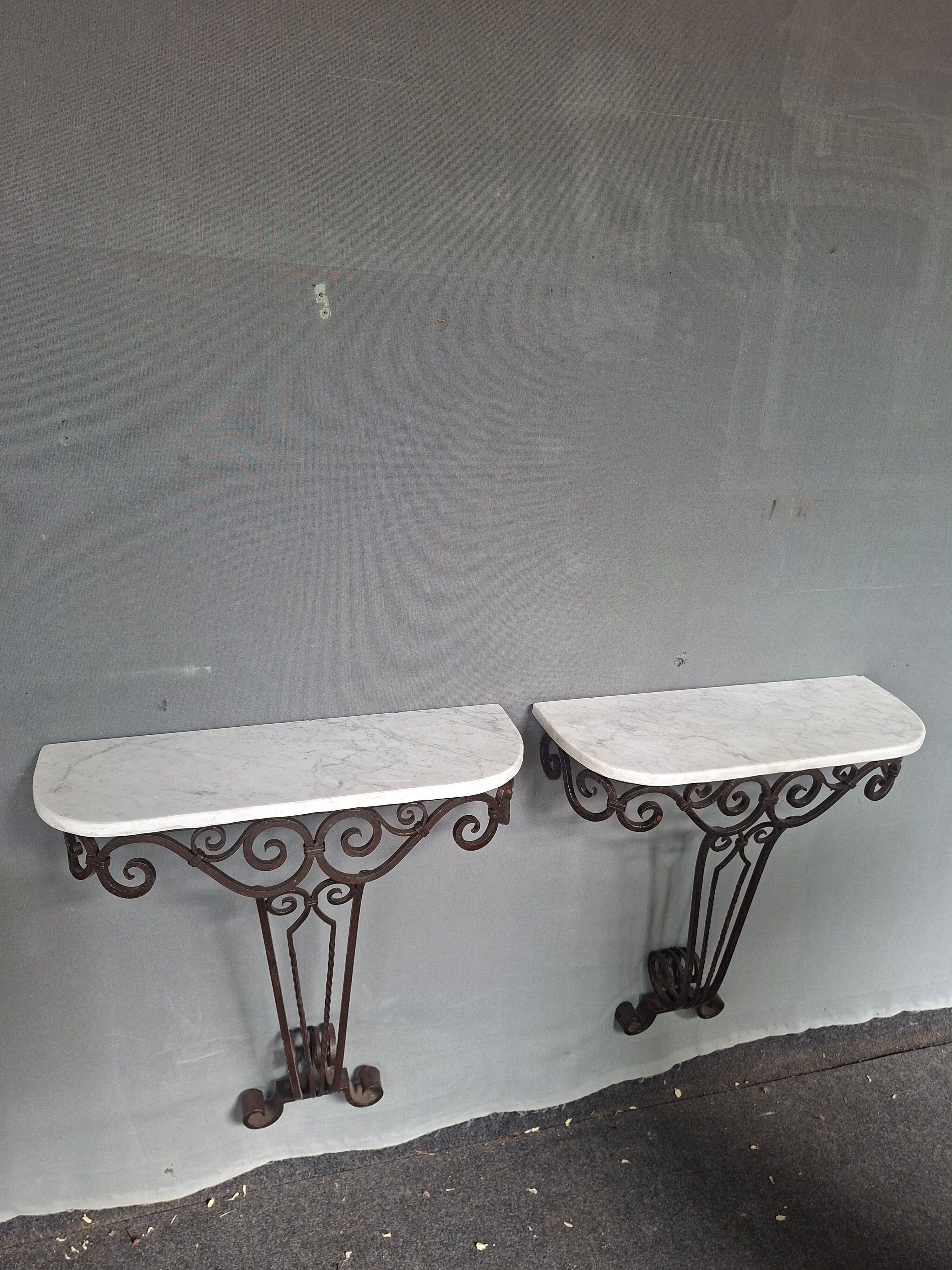 Pair of Art Deco consoles