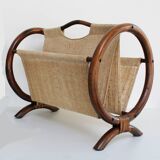Bamboo fabric magazine rack
