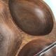 Teak wood carved coupe from the 70s.