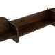 Vintage wooden wall shelve rack bookshelf in dark oak wood minimalist
