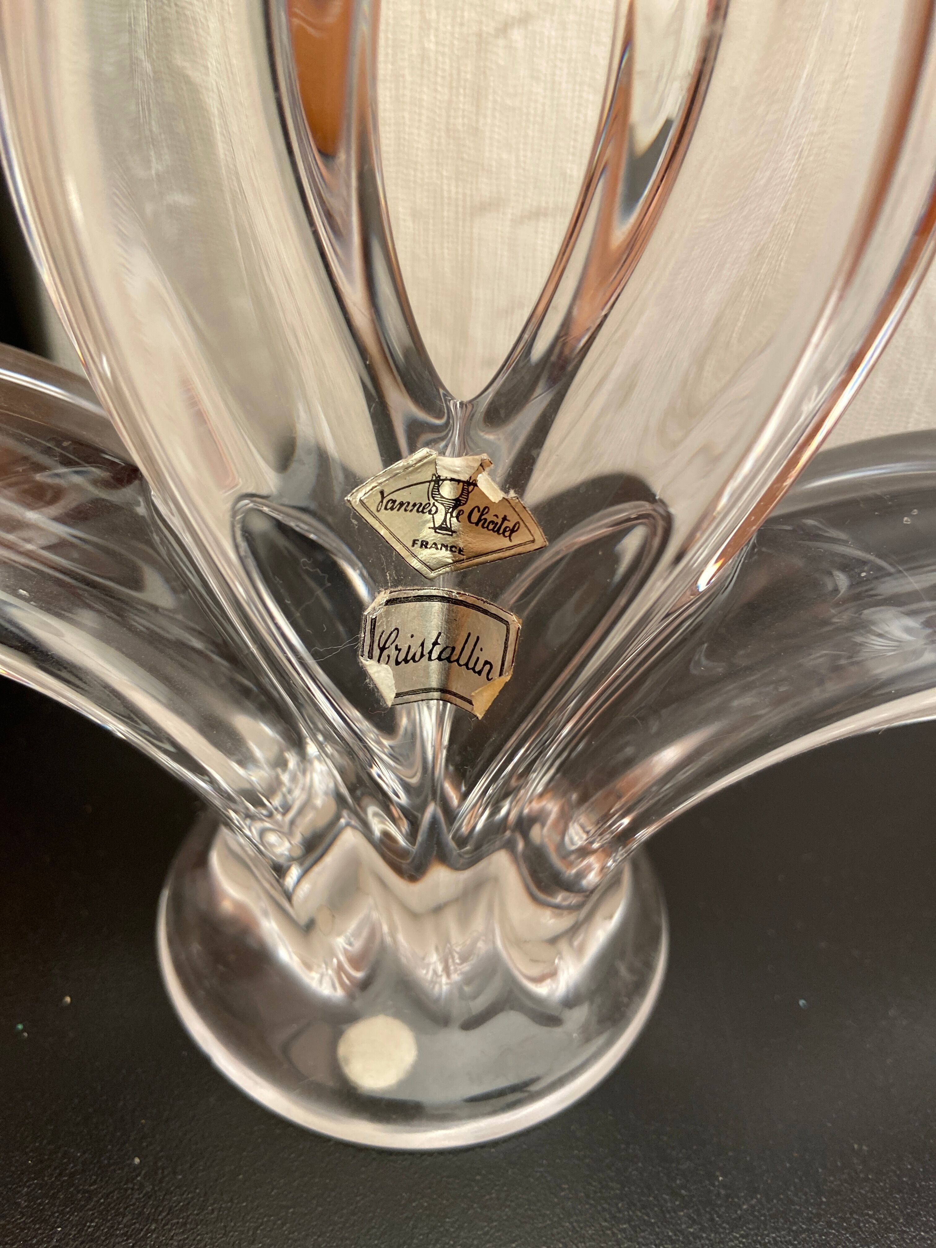 Pair of crystal candlesticks