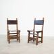 Ensemble de quatre chaises de salle à manger espagnoles