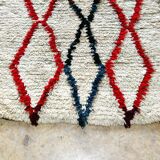 Small vintage beni ouarain rug