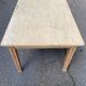 Renovated farmhouse table in raw solid wood with 2 drawers, 1920, 140x80cm.