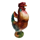 Pichet animalier coq St Clément barbotine fin XXeme