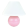 Pastel pink polka dot spherical table lamp, ceramic, brass, Studio Paf Milano, 1970.