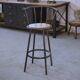 Industrial stool with oak seat, 1960s
