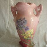 Vase 1900 décor Iris signé Delphin Massier Vallauris