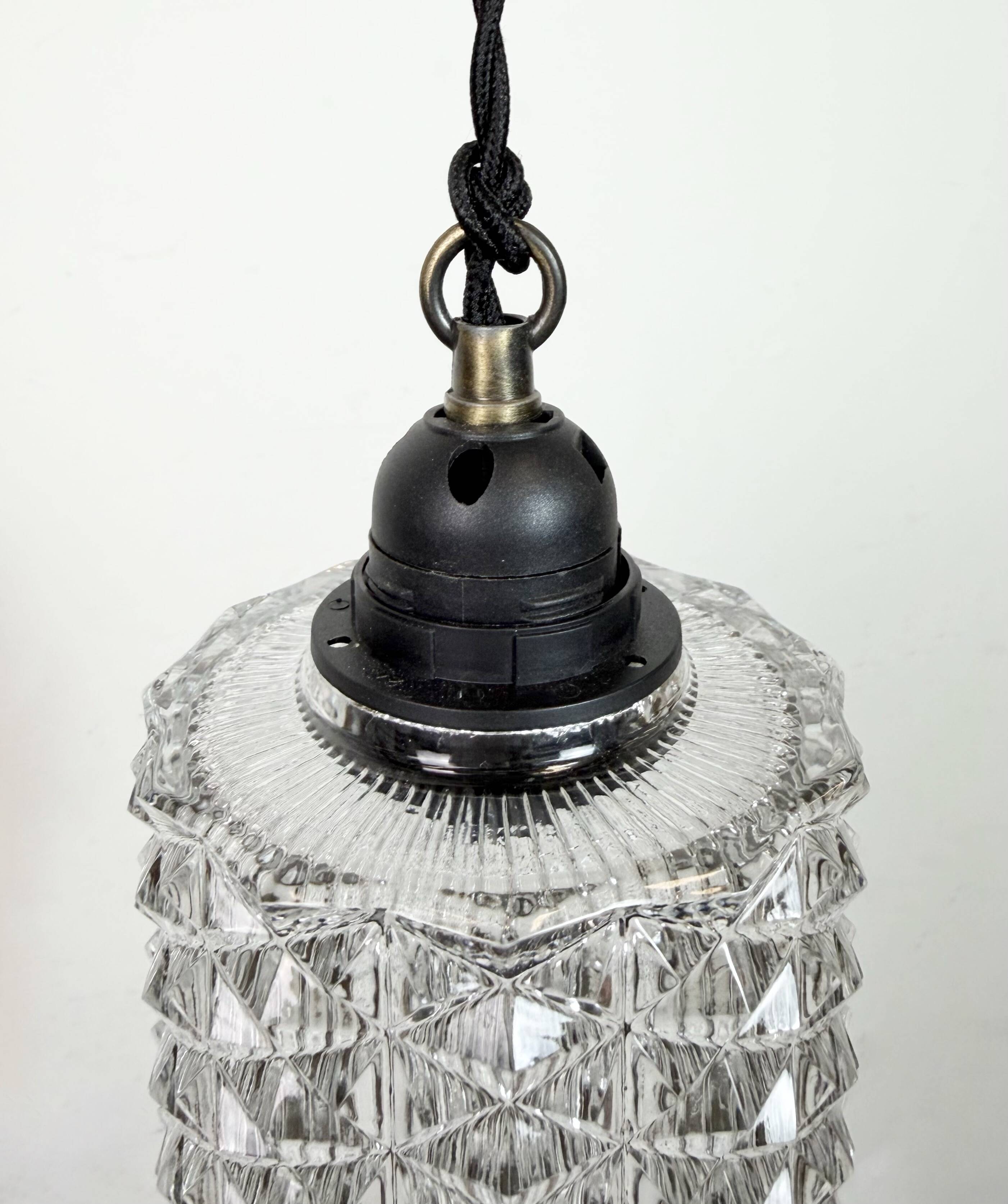 Vintage Cut Glass Ceiling Light, 1970s