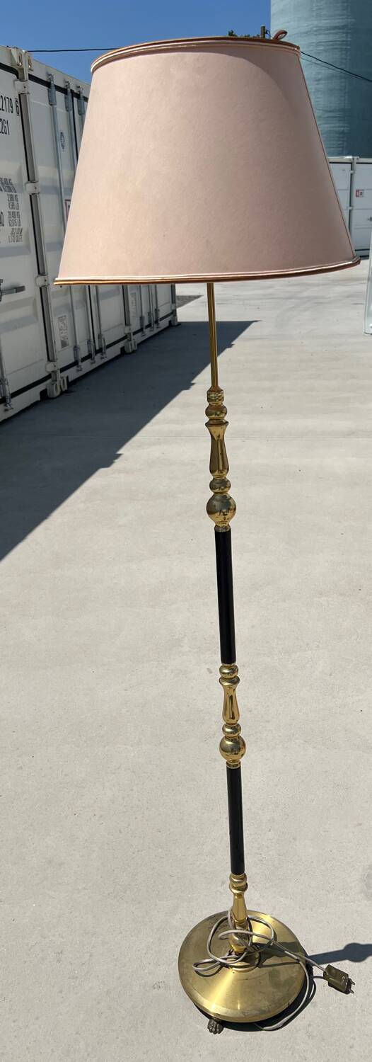 Vintage MS Belysning lamp in turned brass