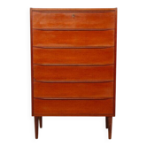 Commode danoise vintage | Teck | 6 tiroirs | 123 cm