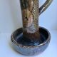 Huge candle holder in pottery / glazed ceramics 60s-70s