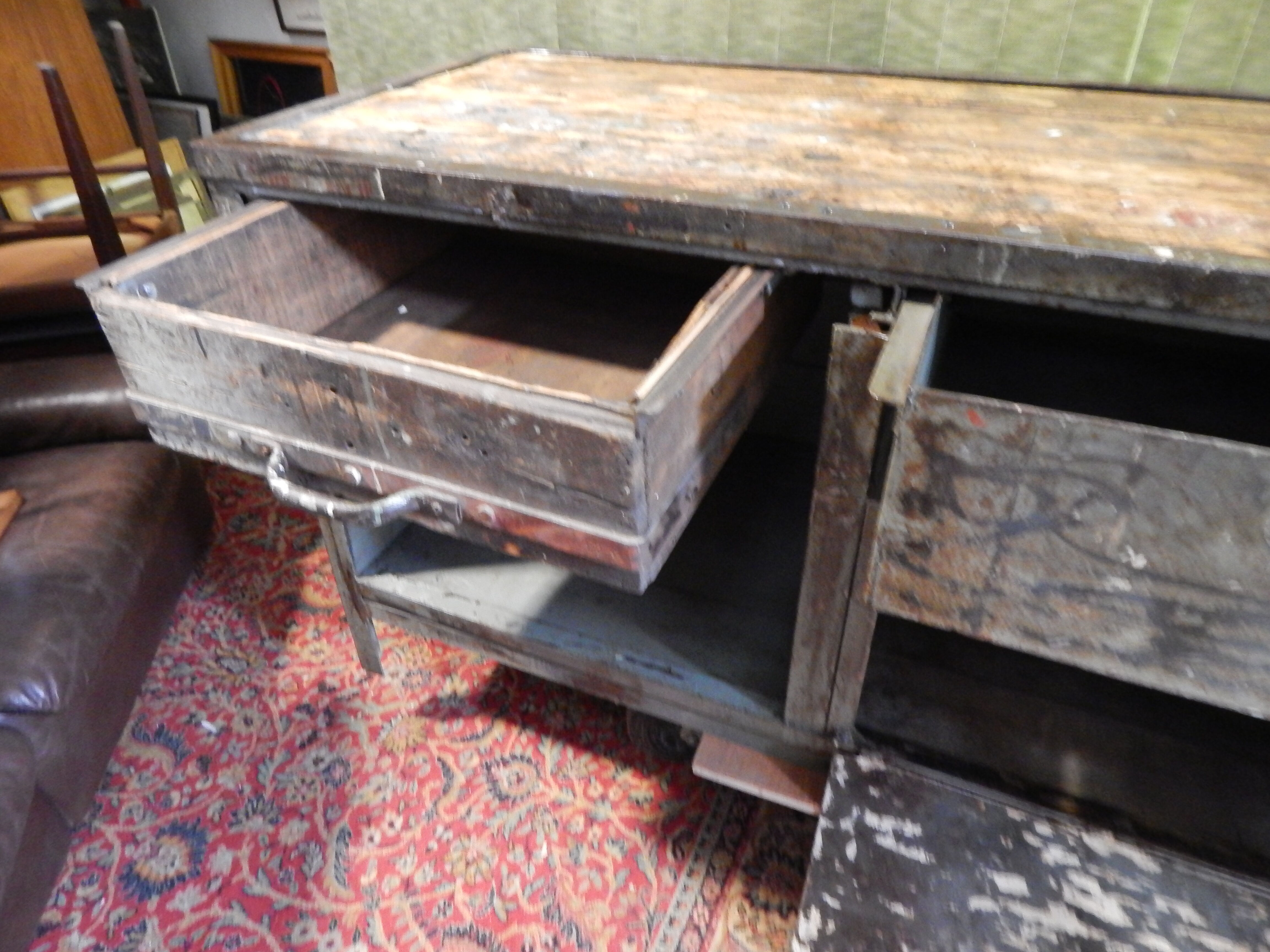 Furniture old industrial workshop