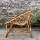 Vintage rattan shell armchair