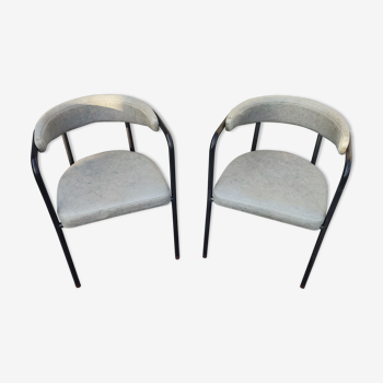 Paire de chaises fauteuil vintage design
