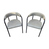 Paire de chaises fauteuil vintage design