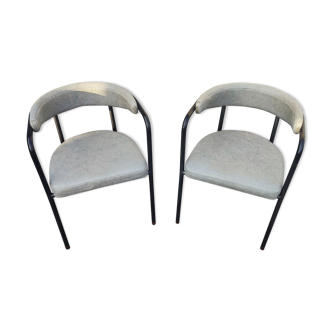 Paire de chaises fauteuil vintage design