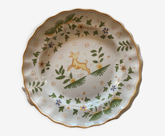 Assiette Levrette faïence de Bordeaux