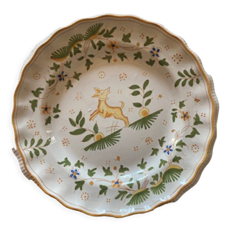 Plate Levrette faience of Bordeaux