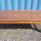 Old industrial workshop coffee table in solid teak