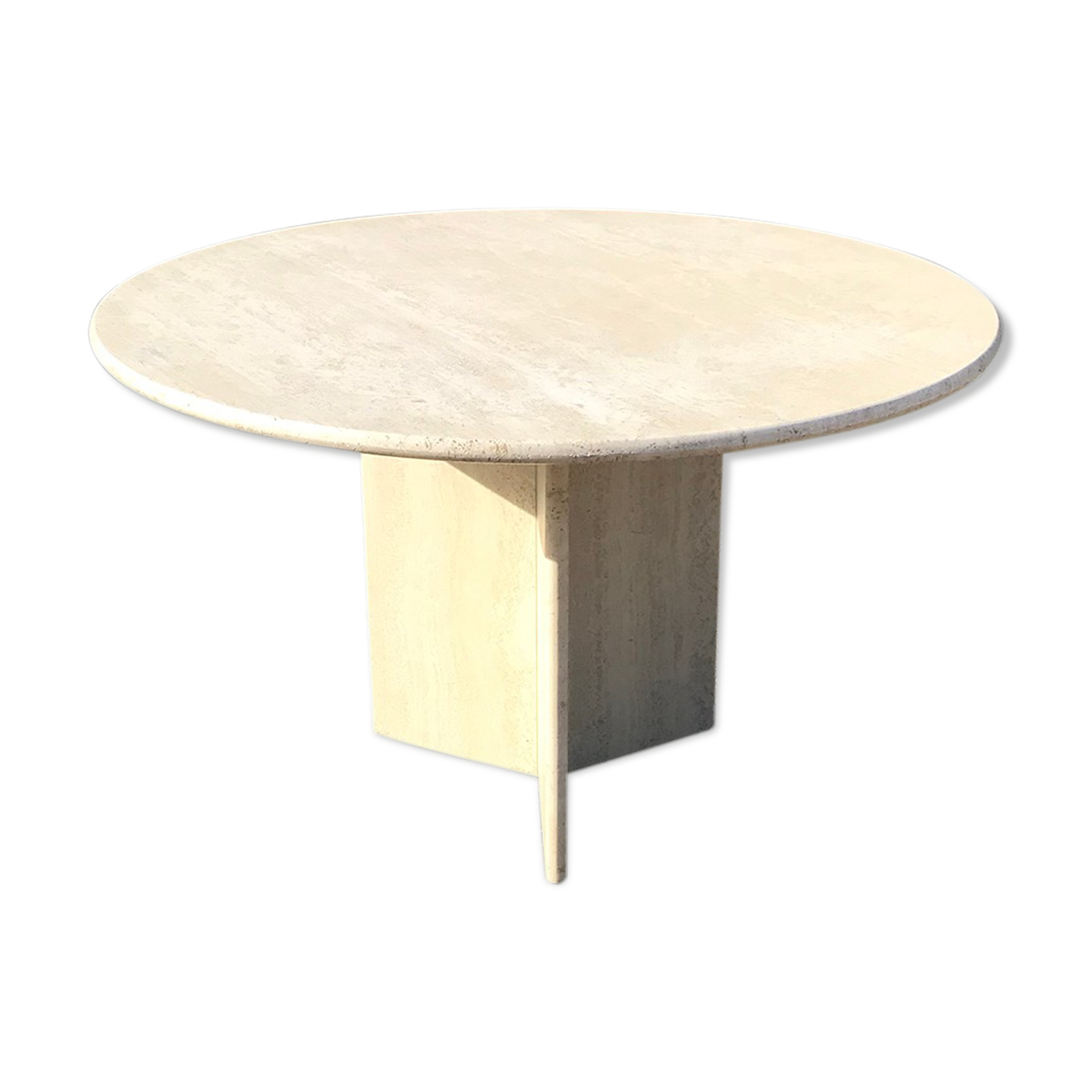 Italian travertine dining table 1970s