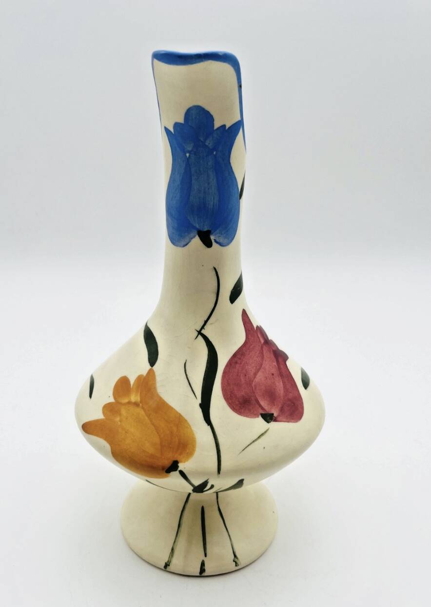 Vintage ceramic pitcher with floral decoration - 637023