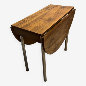 Table vintage alu/bois 1960/70
