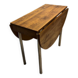 Vintage aluminum/wood table 1960/70