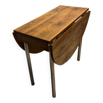 Vintage aluminum/wood table 1960/70