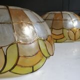 Pair of mother-of-pearl lampshades