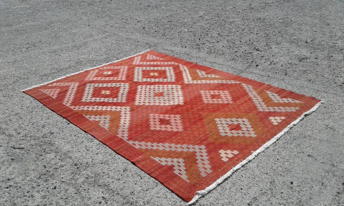 Area kilim rug, rug for living room