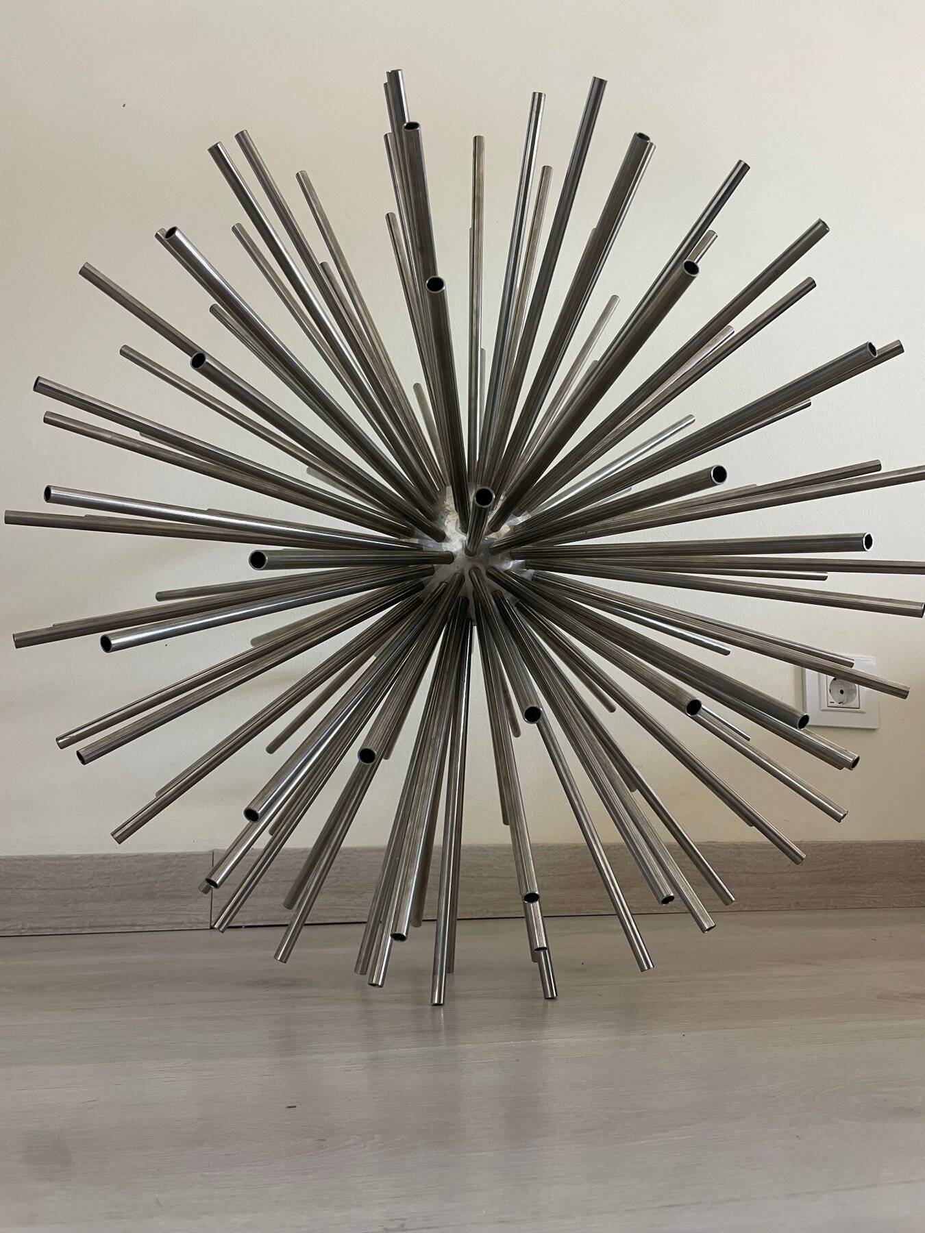 Monumental sculpture Curtis Jere "Asteroid", steel tubes, USA 1970