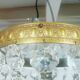 Plafonnier 1 lumière bronze et cristal